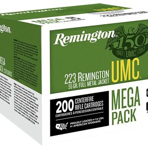 Remington Ammunition 23683 UMC Mega Pack 223Rem 55gr Full Metal Jacket 200 Per Box/4 Case