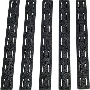BCM KMRRPBLK5 Rail Panel Kit AR Platform KeyMod 5.55" Black Polymer 5 Pack