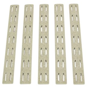 BCM KMRRPFDE5 KeyMod Rail Panel Kit AR-15 Flat Dark Earth Polymer 5 Pack