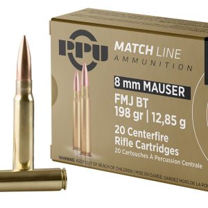 PPU PPM8 Match  8mmMauser 200gr Full Metal Jacket Boat Tail 20 Per Box/10 Case