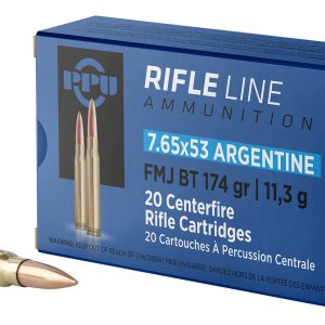 PPU PP7AF Metric Rifle 7.65x53mmArgentine 174gr Full Metal Jacket Boat Tail 20 Per Box/10 Case