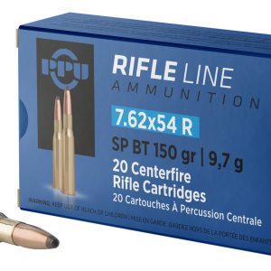 PPU PP76254S Metric Rifle 7.62x54mmR 150gr Soft Point Boat Tail 20 Per Box/10 Case