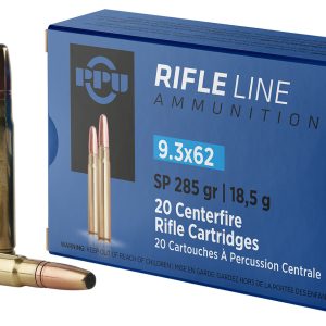 PPU PP9362 Metric Rifle 9.3mmx62Mauser 285gr Soft Point 20 Per Box/10 Case