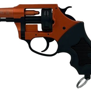 Charter Arms 82090 Pro 209 209 Primers, 6rd Orange Cerakote Aluminum Frame, Black Rubber Grips