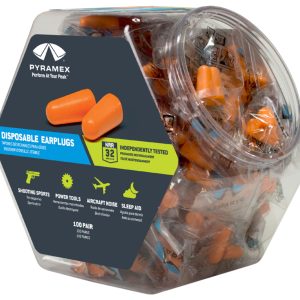 Pyramex PYDP1000BN Disposable Earplugs Foam 32 dB In The Ear Orange Adult 100 Pair