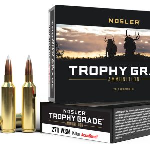 Nosler 60030 Trophy Grade 270WSM 140gr Nosler AccuBond 20 Per Box/10 Case
