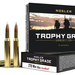 Nosler 60025 Trophy Grade 270Win 130gr Nosler AccuBond 20 Per Box/10 Case