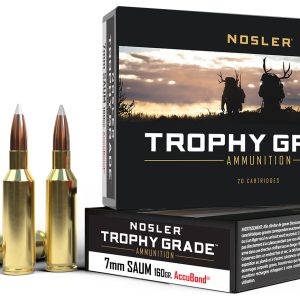 Nosler 60045 Trophy Grade 7mmRemSA UltraMag 160gr Nosler Spitzer Partition 20 Per Box/10 Case