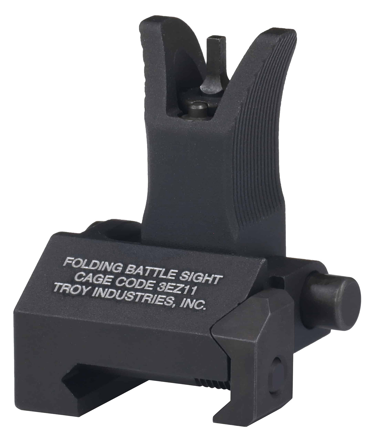 Troy Ind SSIGFBSFMBT00 Front Folding BattleSight M4 Black Hardcoat Anodized