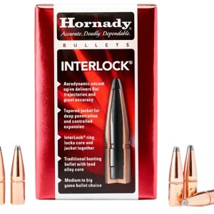 Hornady 3090 InterLock 30 Cal .308 220 gr Round Nose 100 Per Box/ 15 Case