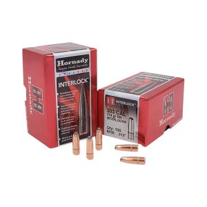 Hornady 3130 InterLock 303 Cal .312 174 gr Round Nose 100 Per Box/ 15 Case
