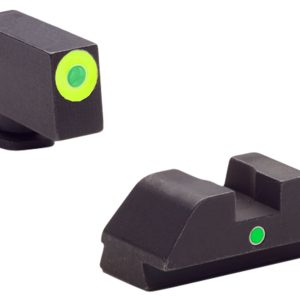 AmeriGlo GL305 i-Dot Sight Set for Glock Green Tritium LumiGreen Outline Front Sight-Green Tritium Rear Sight
