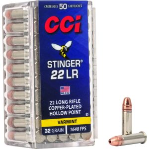 CCI 0050 Stinger 22LR 32gr Copper Plated Hollow Point 50 Per Box/100 Case