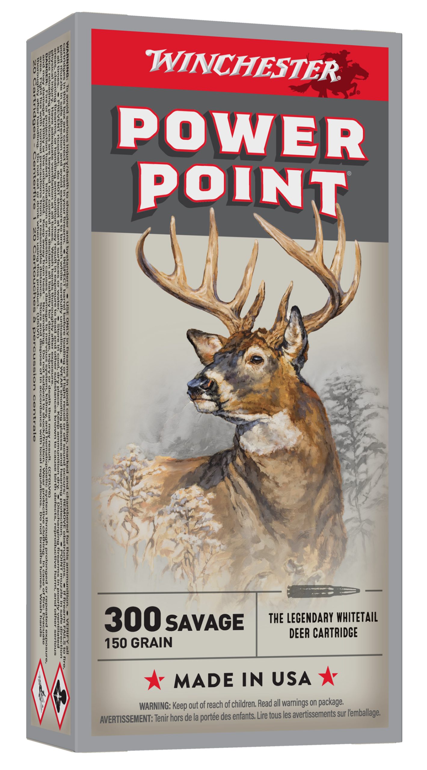 Winchester Ammo X3001 Power-Point 300Savage 150gr 20 Per Box/10 Case