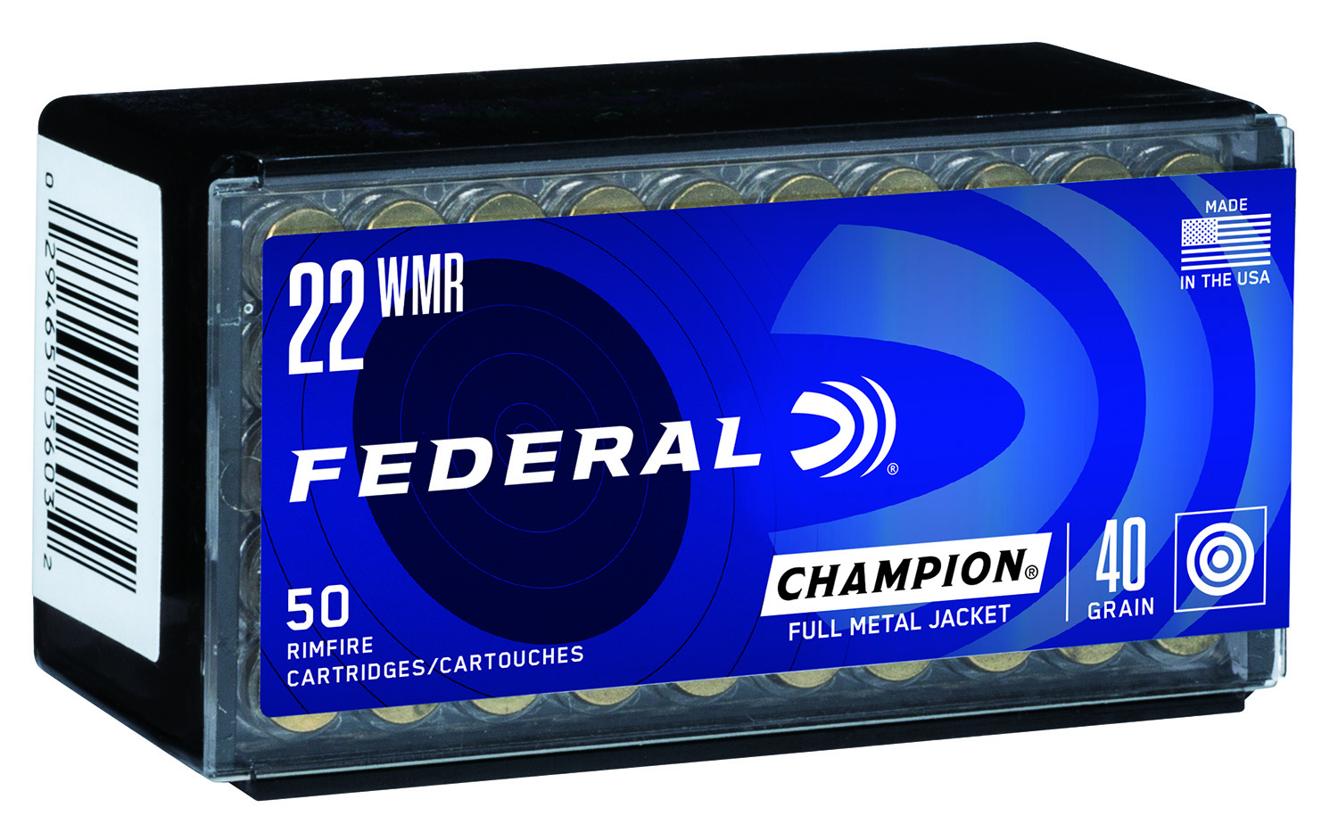 Federal 737 Champion Training Rimfire 22WMR 40gr Full Metal Jacket 50 Per Box/60 Case