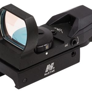 NcStar D4RGB Red & Green Four Reticle Reflex Optic Black Anodized 1 x 0.95"x 1.34" 3 MOA Red/Green Dot Multi Reticle