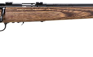 Savage Arms 96734 93R17 BV Full Size 17 HMR 5+1 21" Matte Black Heavy Barrel, Matte Black Drilled & Tapped Carbon Steel Receiver, Natural Brown Fixed Laminate Stock, Right Hand