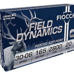 Fiocchi 3006C Field Dynamics 30-06Springfield 165gr Pointed Soft Point 20 Per Box/10 Case