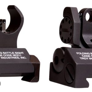 Troy Ind SSIGIARSTBT00 Tritium Micro BattleSight Set HK Front & Round Rear Black Hardcoat Anodized