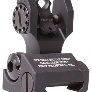 Troy Ind SSIGDOARFBT00 Rear Folding BatteleSight Dioptic Black Hardcoat Anodized for AR-15