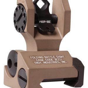Troy Ind SSIGDOARFFT00 Rear Folding BattleSight Dioptic Flat Dark Earth Folding for AR-15