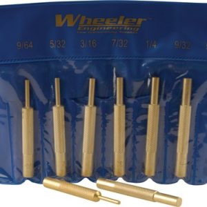 WHEELER 8-PC BRASS PUNCH SET - W/STORAGE POUCH