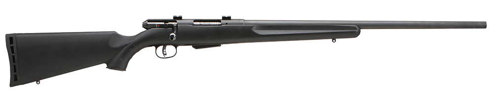 Savage Arms 19740 25 Walking Varminter Full Size 17 Hornet 4+1 22" Matte Black Heavy Barrel, Matte Black Carbon Steel Receiver Drilled & Tapped, Matte Black Fixed Varmint Synthetic Stock, Right Hand