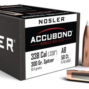 Nosler 54851 AccuBond 338Cal 300gr Spitzer Point 50/Box
