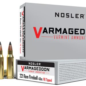 Nosler 65125 Varmageddon 221RemFireball 40gr Flat Base Tipped 20 Per Box/20 Case
