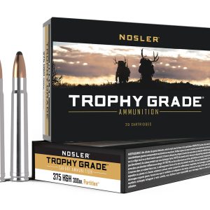 Nosler 40606 Trophy Grade Safari 375H&HMag 300gr Nosler Spitzer Partition 20 Per Box/10 Case