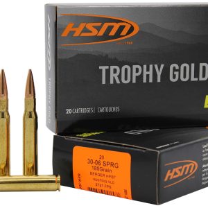 HSM 3006185VLD Trophy Gold Extended Range 30-06 Springfield 185 gr Berger Hunting VLD Match 20 Per Box/ 20 Case