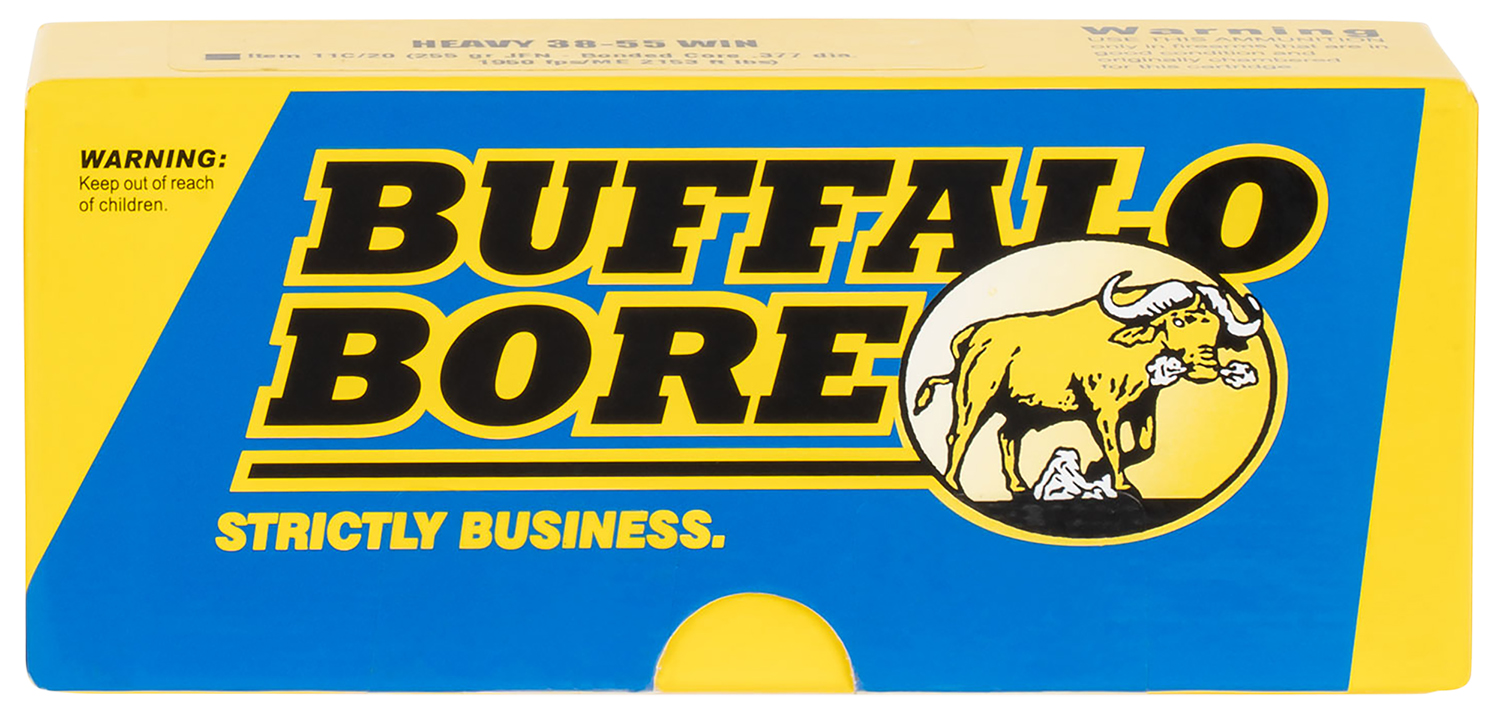 Buffalo Bore Ammunition 11C20 Heavy Strictly Business 38-55Win 255gr Semi Jacketed Flat Point 20 Per Box/12 Case