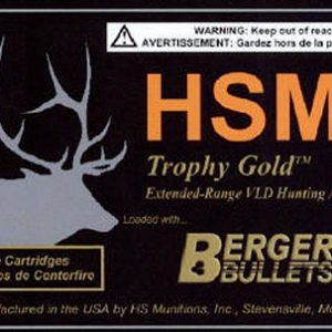 HSM 270WSM130VLD Trophy Gold Extended Range 270 WSM 130 gr Berger Hunting VLD Match 20 Per Box/ 25 Case