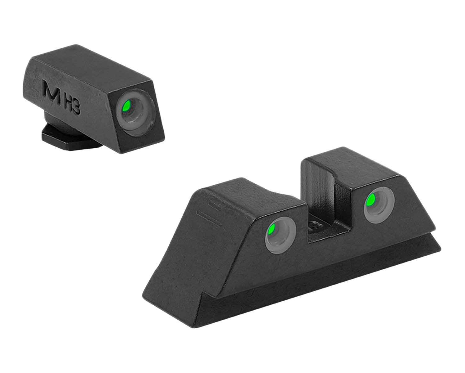 Meprolight USA 102223101 Tru-Dot Sight Set Green Tritium Front & Rear, Compatible w/Glock Frame 17/19/22/23/24/25/28/31/32/33/34/35/37/38/39