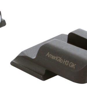 AmeriGlo SW141 i-Dot Sight Set for Smith & Wesson M&P Shield  Green Tritium White Outline Front Sight-Green Tritium Rear Sight