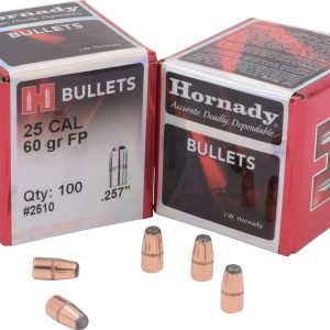 Hornady 2510 Traditional Varmint 25 Cal .257 60 gr Flat Point 100 Per Box/ 40 Case