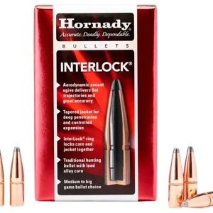 Hornady 3060 InterLock 30 Cal .308 170 gr Flat Point 100 Per Box/ 15 Case