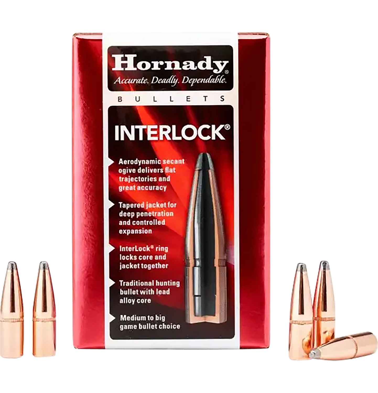 Hornady 3210 InterLock 32 Cal .321 170 gr Flat Point 100 Per Box/ 15 Case