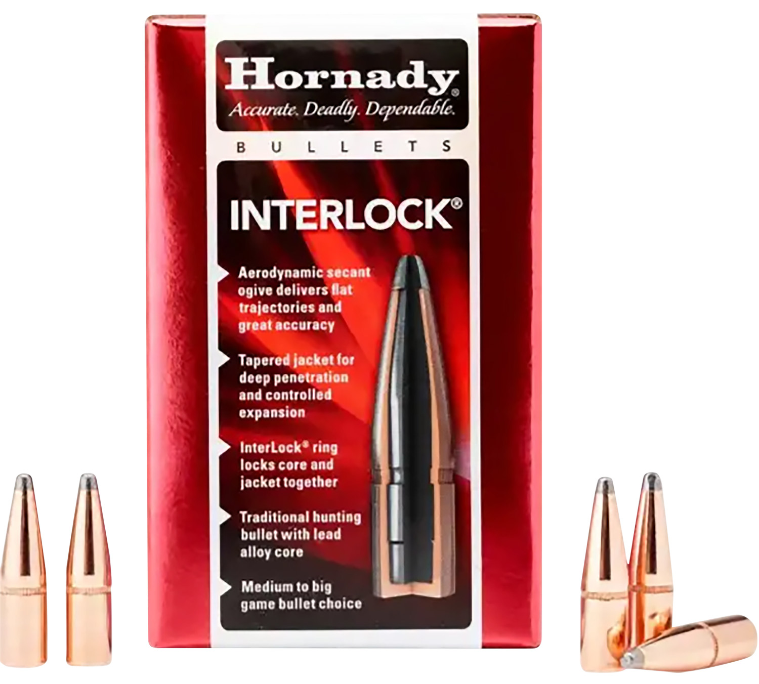 Hornady 3232 InterLock 8mm .323 150 gr Soft Point 100 Per Box/ 15 Case