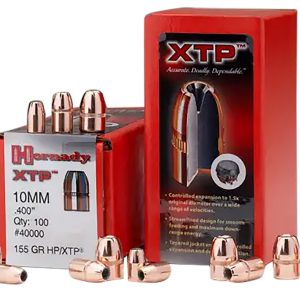 Hornady 40000 XTP 10mm Auto .400 155 gr Hollow Point XTP 100 Per Box/ 25 Case