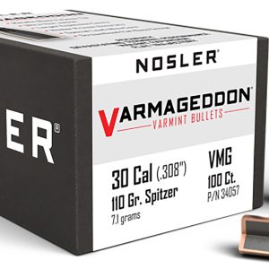 Nosler 34057 Varmageddon  30Cal 110gr Flat Base Tipped 100/Box