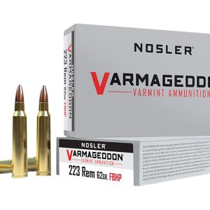 Nosler 40223 Varmageddon  223Rem 62gr Flat Base Hollow Point 20 Per Box/20 Case