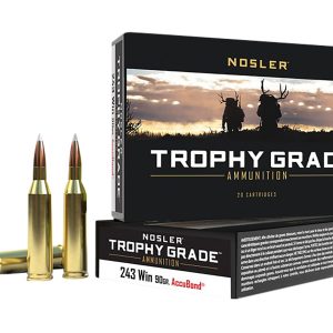 Nosler 48263 Trophy Grade 243Win 90gr Nosler AccuBond 20 Per Box/10 Case
