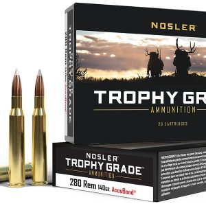 Nosler 48545 Trophy Grade 280Rem 140gr Nosler AccuBond 20 Per Box/10 Case