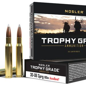 Nosler 46134 Trophy Grade 30-06Springfield 180gr Nosler AccuBond 20 Per Box/10 Case