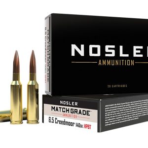 Nosler 43455 Match Grade 6.5Creedmoor 140gr Custom Competition Hollow Point Boat Tail 20 Per Box/10 Case