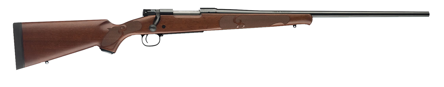 Winchester Guns 535200225 Model 70 Featherweight 25-06 Rem Caliber with 5+1 Capacity, 22" Barrel, Brushed Polish Blued Metal Finish & Satin Walnut Fixed Feather Checkered Stock Right Hand (Full Size)