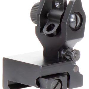 Aim Sports MT201 AR Low Profile Rear Flip Up Sight Black Anodized Low Profile for AR-15