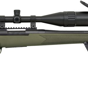Mossberg 27924 Patriot Night Train 308 Win Caliber with 5+1 Capacity, 22" Threaded/Fluted Barrel, Matte Blued Metal Finish & OD Green Synthetic Stock Right Hand (Full Size) Includes 6-24x50mm Scope