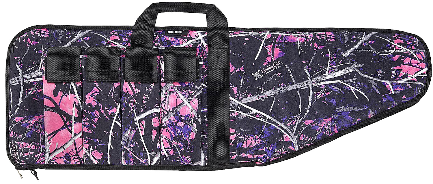 Bulldog MDG1043 Extreme Tactical 43" Muddy Girl Camo Water-Resistant Nylon Camo, Black Trim, Tricot Lining, 4 External Velcro Magazine Pouches